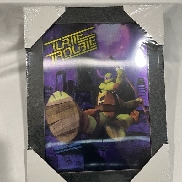 Nickelodeon Other - Nickelodeon TMNT Donatello Turtle Trouble Framed Wall Art 3DGVOD 2012 New